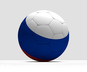 Russia russian soccer football ball 3d rendering isolated