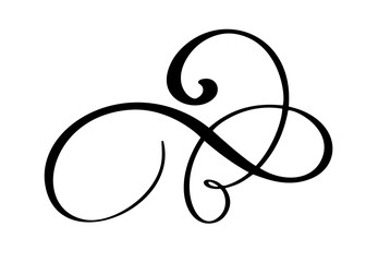hand drawn flourish Calligraphy elements. Vector illustration