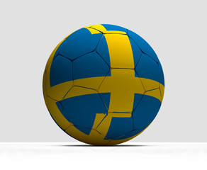 Sweden swedish soccer football ball 3d rendering isolated