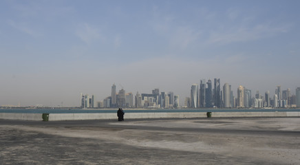 qatar, doha, city, modern, arabic, architecture