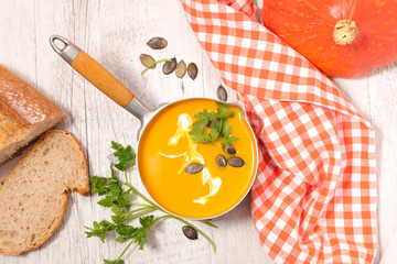 pumpkin soup and cream