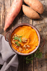 mashed sweet potato