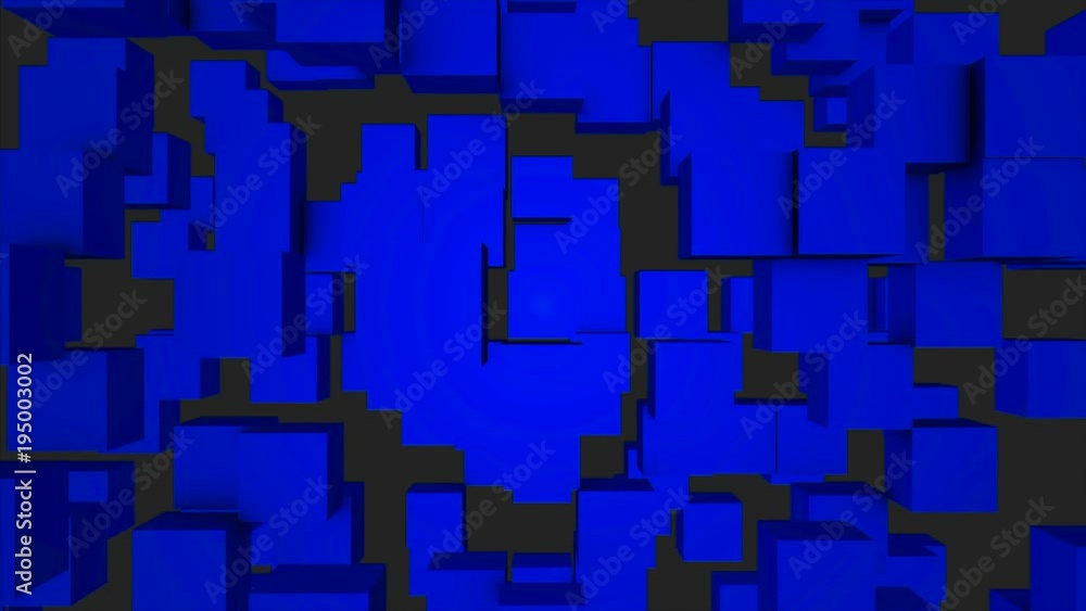 Poster colorful cubes moving seamless loop. seamless looping abstract cubes background. geometric block wal