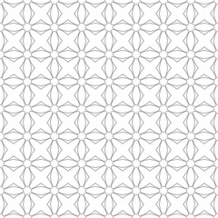 Gray geometric ornament on white background. Seamless pattern