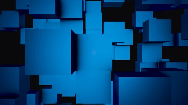 Beautiful Abstract Cubes 3d Animation. Abstract motion background for copy space Seamless Background. Cubes are made in a uniform background