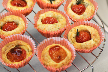 Making cupcakes, baking process. Photo from kitchen.