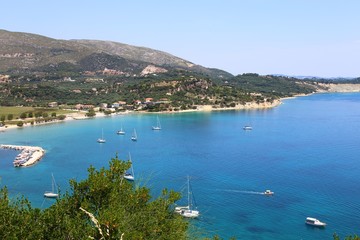 Fototapeta na wymiar panoramic view of the beach of Zakynthos island, Greece