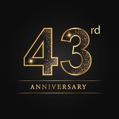 Foto op Aluminium anniversary,aniversary, forty-three years anniversary celebration logotype. 43rd anniversary logo. forty-three years. © tzonedesign