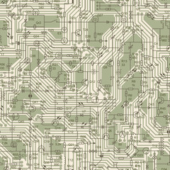 Seamless background of electrical circuit.