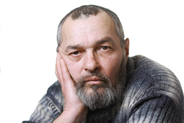 Obraz premium Real man on white