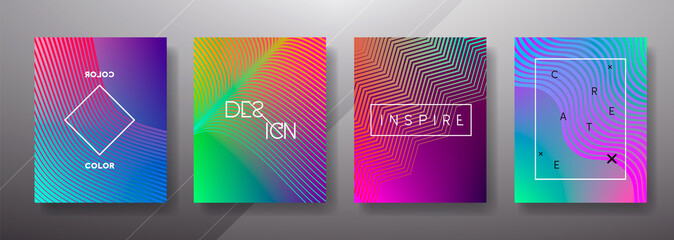 Fototapeta premium Abstract Fluid, lines and shapes creative templates, cards, color covers set. Geometric design, liquids, shapes. Trendy vector collection.