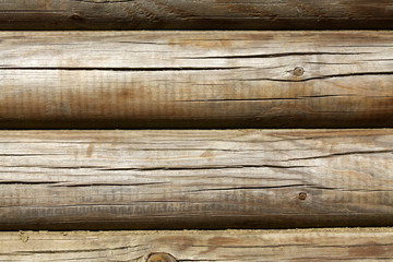 Fototapeta premium runde braune Holzalken, Hintergrund, Textur