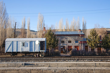 Sarıkamis train station in Kars, Eastern Turkey
