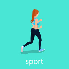 Set of object yoga and pilates, people are doing sports isometric 3D vector illustration