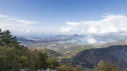 Fototapeta na wymiar View of the Bay of Kotor, Montenegro