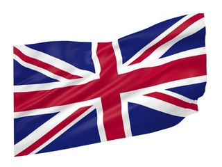 3D illustration of UK flag
