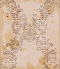 Damask pattern old ornament decor Vector illustration. Texture designs