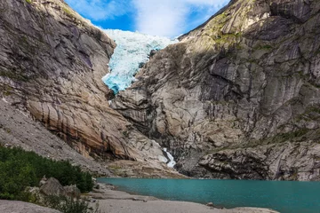Crédence de cuisine en verre imprimé Glaciers Briksdal glacier, Norway