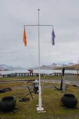 Fototapeta na wymiar Grytviken - old whaling station on South Georgia