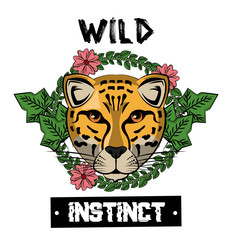 Wild Leopard print for t shirt vector illustration clothing design