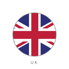 UK flag round circle vector icon