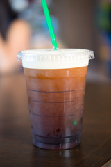 Iced black coffee (americano)
