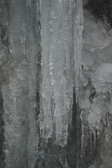 Large hanging icicles