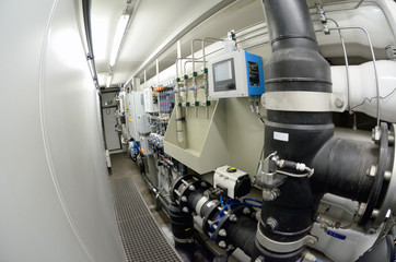 reverse osmosis equipment inside of plant