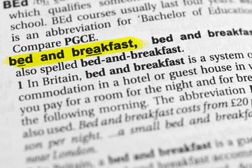 Highlighted English word 