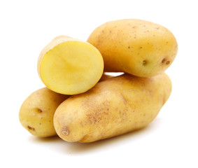 Potatoes isolated on white background