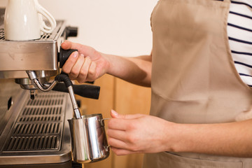 Close up of coffee being prepared
