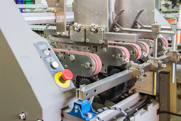 Industrial robot working in factory,Industry 4.0 Robot concept .