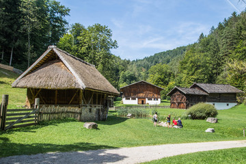 Fototapeta na wymiar altes Bauernhaus in den Alpen