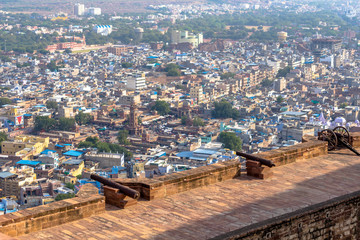 Fototapeta premium blue city of Jodhpur from Mehrangarh Fort