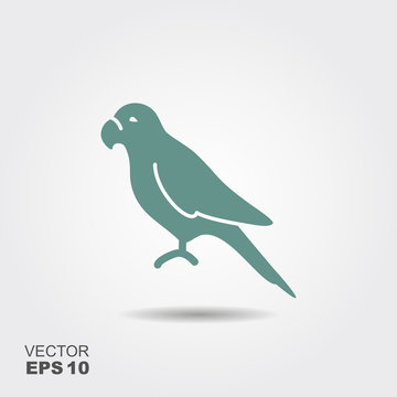 Parrot icon Flat.