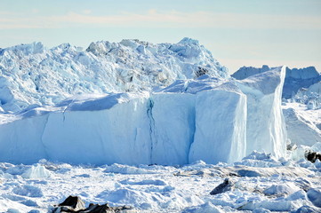 Greenland. Icebergs near the village of Ilulissat