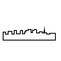 new orleans skyline silhouette outline on white background