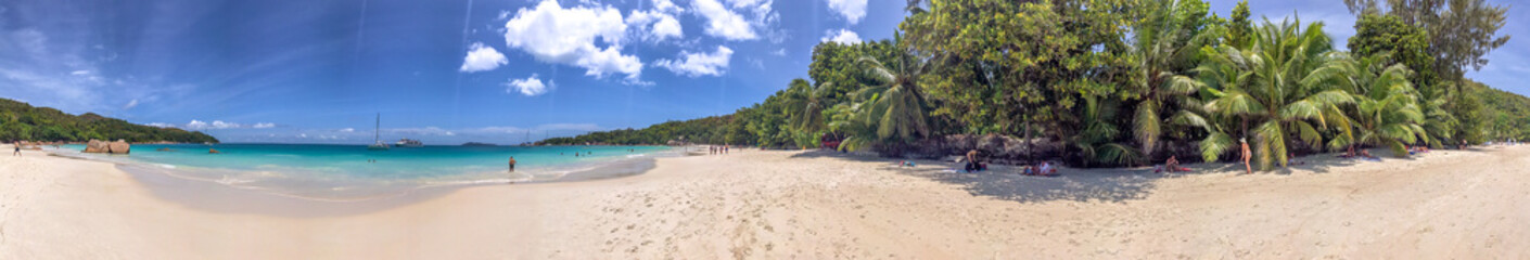 Panoramic view of Anse Lazio, Praslin - Seychelles