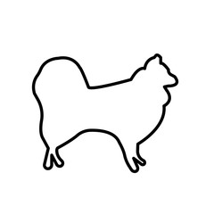 australian shepherd silhouette outline on white background