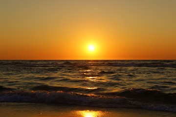 Obraz premium ocean sun sunset sea