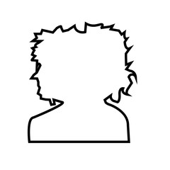 afro silhouette imagesoutline on white background