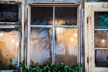 beschlagenes Fenster im Winter
