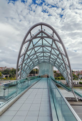Fototapeta na wymiar Bridge of Peace, Tbilisi, Georgia