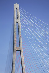 Fototapeta premium Russian bridge in Vladivostok. Russia