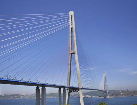 Russian bridge in Vladivostok. Russia © Andrey Shevchenko