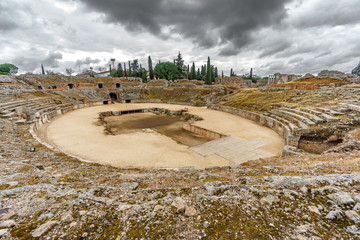 Roman amphitheatre in Merida, Spain