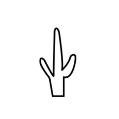 Obraz premium cactus silhouette clip art outline on white background