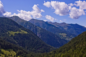 Mountain panorama of italy trentino - italian panorama of mountains and forrest