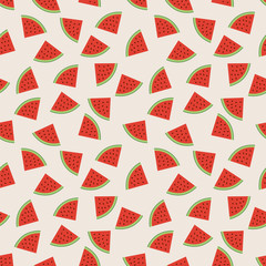 Seamless pattern of watermelon. Vector illustration