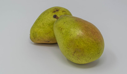 Studio shot of two pears